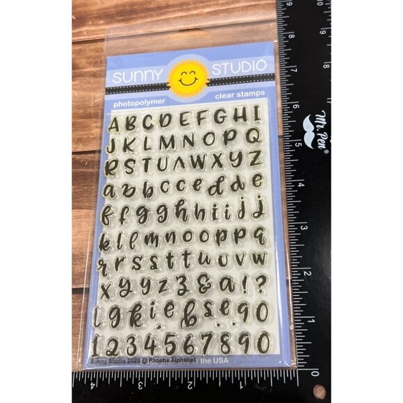 SSCL- 258 Phoebe Alphabet Sunny Studio Photopolymer Clear Stamps - Picture 3 of 3